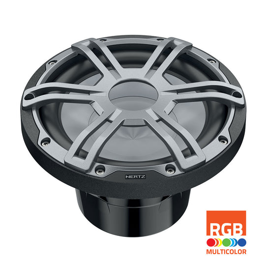 Hertz 500W 10" HMS 10 S2-LD-G 2 Ohm RGB LED IP65 Marine Subwoofer