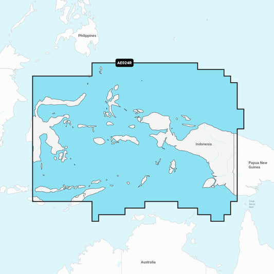 Garmin Navionics + Chart: AE024R - Central W Papua & E Sulawesi