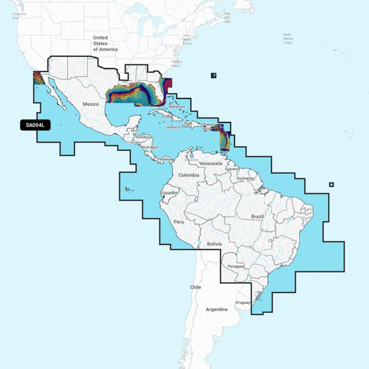 Garmin Navionics Vision+ Chart: SA004L - Mexico Caribbean to Brazil