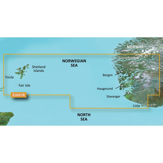 Garmin BlueChart G3 Vision Regular Area - VEU051R Lista - Sognefjorden